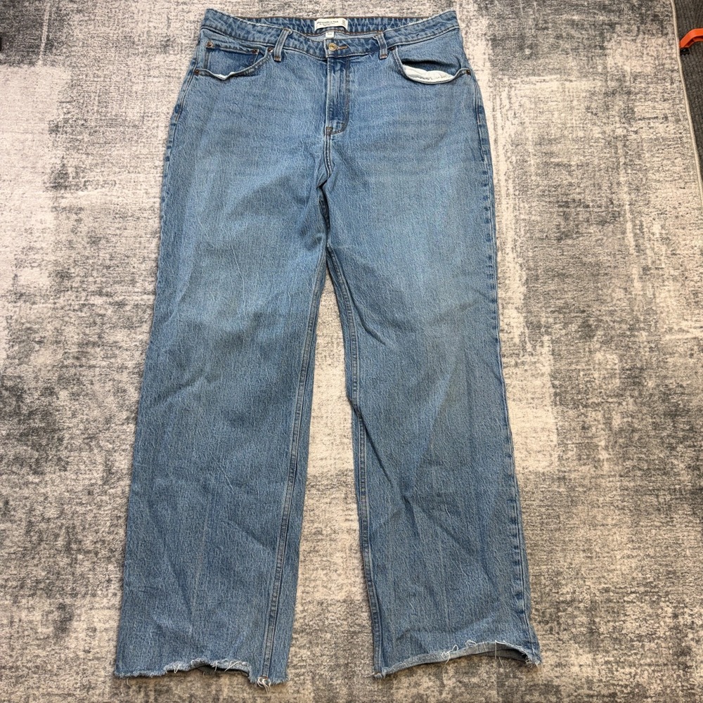 Abercrombie & Fitch Jeans Womens 33 16R Blue 90s Relaxed High Rise Curve Love